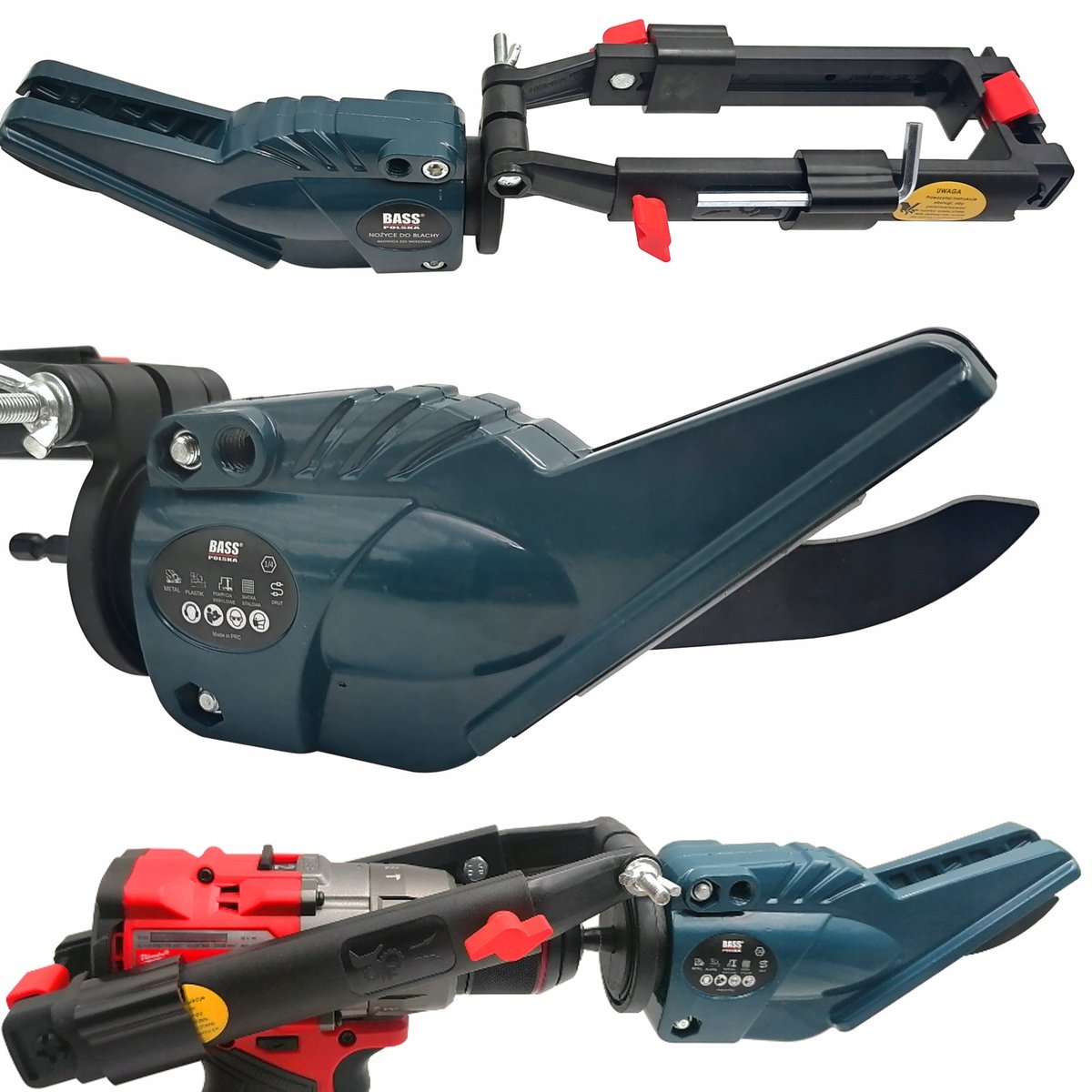 Nożyce Do Cięcia Blachy Łupka Kamiennego Przystawka Na Wiertarkę Wkrętarkę