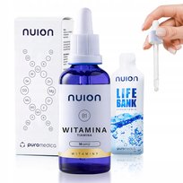 NUION Witamina B1 Tiamina, krople płyn, NERWY STRES SERCE 50 porcji
