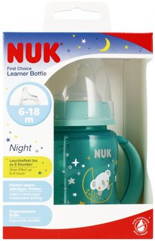 NUK Butelka 150 ml 6m  z uchwytem First Choice Night zielona - Nuk