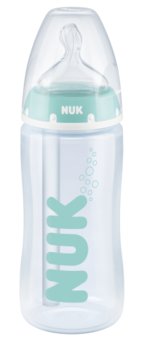 NUK, FC+ Butelka 300 ml ze wskaźnikiem temperatury Anti-colic Professional smoczek silikonowy 0-6m-cy M - Nuk