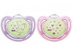 Nuk Smoczek Freestyle Night Silikon 6-18m 736546 2szt Girl - Nuk