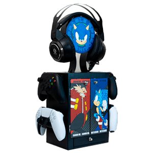 Numskull Sonic The Hedgehog Gaming Locker, uchwyt na kontroler, stojak na słuchawki do PS5, Xbox Series XS, Nintendo Switch – oficjalny gadżet Sonic The Hedgehog - Numskull