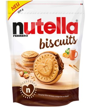 Nutella, ciastka z kremem orzechowo-nugatowym Biscuits, 304 g - Ferrero