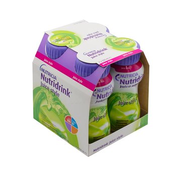 Nutridrink Juice style, preparat odżywczy o smaku jabłkowym, 4 x 200 ml - Nutricia