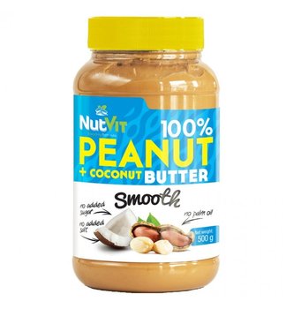 NUTVIT Peanut Butter + Coconut 500 g, Smooth - OstroVit