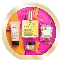Nuxe zestaw Huile Prodigieuse, suchy olejek pielęgnacyjny o wielu zastosowaniach, 100 ml + Rêve de Miel, krem do rąk i paznokci, 30 ml + Rêve de Miel, odżywczy balsam do ust, 15 g Nuxe
