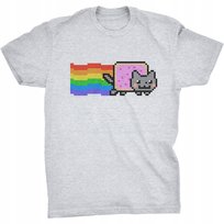 Nyan Cat Koszulka Internetowy Mem Kot Tęcza GILDAN
