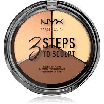 NYX Professional Makeup 3 Steps To Sculpt paletka do konturowania twarzy odcień 02 Light 15 g - Inna marka