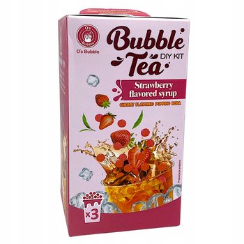 O's Bubble Zestaw DIY Bubble Tea Truskawka + kuleczki Wiśnia 240g