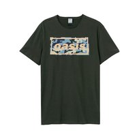 Oasis: Oasis - Camo Logo Amplified Vintage Charcoal Xx Large T Shirt 