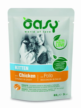 Oasy Lifestage Kitten kurczak 85g - Oasy