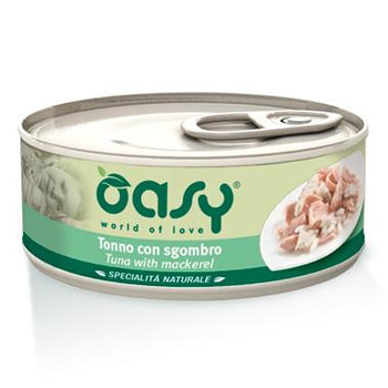 OASY Natural Tuńczyk Z Makrelą - mokra karma dla kota - puszka 150g - Oasy