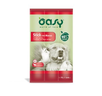 Oasy Stick Wołowina 3X12G - Oasy