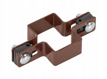 Obejma Słupka Przelotowa do Paneli 60x40 Brązowa - ADGO