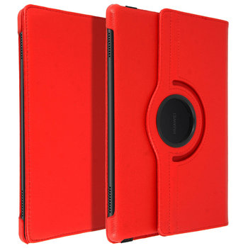 Obracane o 360° Etui Folio z Podstawką Amortyzujące Huawei Mediapad T5 10'' – Czerwone - Avizar