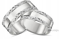 Obrączka srebrna 925+GRAWER 7mmOB64 bezszwowe ŚLUB