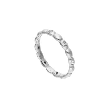 Obrączkowy srebrny pierścionek 925 - Rosanto