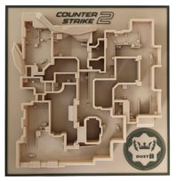 Obraz 3D Mapa Dust II Counter Strike 2 Taktyczna Makieta CS2, CS GO 23cm. Inny producent