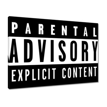 Obraz 70x50 Parental Advisory  Uwaga - ZeSmakiem
