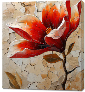 Obraz 90x100cm Mozaika z Szklistego Kwiatu - Zakito Posters