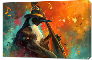 Obraz 90x60cm Pingwinia Nuta - Zakito Posters