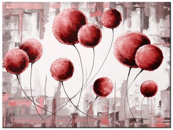 Obraz, Abstrakcyjne dmuchawce w czerwieni, 40x30 cm - Oobrazy