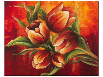 Obraz Abstrakcyjne tulipany, 50x40 cm - Oobrazy