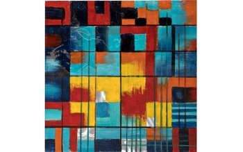 Obraz abstrakcyjny 100x100 cm Cube Frenzy - Witek Home