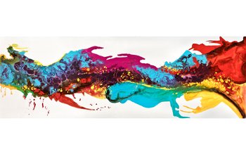 Obraz abstrakcyjny 50x150 cm Rainbow Flows - Witek Home