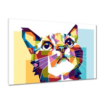 Obraz Abstrakcyjny kot, 90x60cm - ZeSmakiem