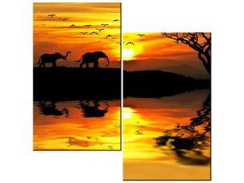 Obraz, Afryka, 2 elementy, 60x60 cm - Oobrazy