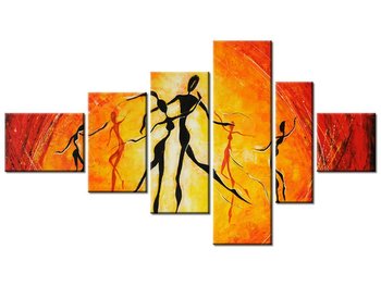 Obraz Afrykańscy tancerze, 6 elementów, 180x100 cm - Oobrazy
