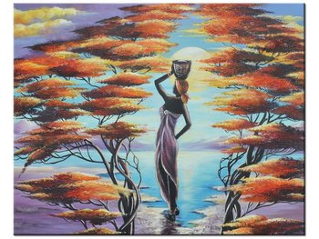 Obraz Afrykańska dziewczyna z koszem, 50x40 cm - Oobrazy