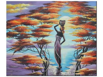 Obraz Afrykańska dziewczyna z koszem, 60x50 cm - Oobrazy