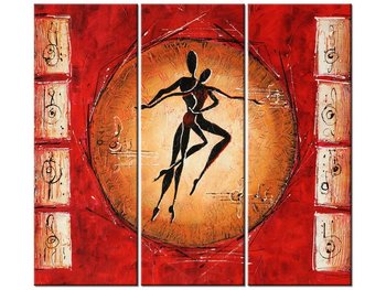 Obraz Afrykański taniec, 3 elementy, 90x80 cm - Oobrazy