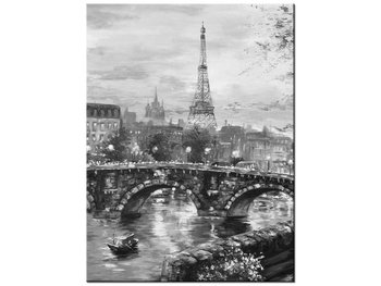 Obraz Alejka w Paryżu w czerni i bieli, 30x40 cm - Oobrazy
