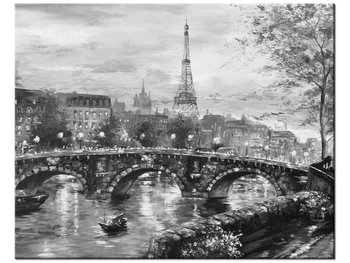 Obraz Alejka w Paryżu w czerni i bieli, 50x40 cm - Oobrazy
