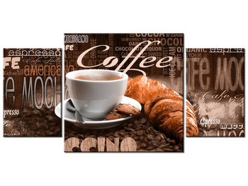 Obraz Apetyczna kawa w brązach, 3 elementy, 80x40 cm - Oobrazy