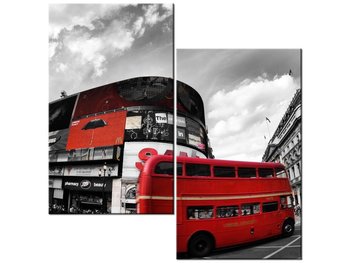 Obraz Autobus w Londynie, 2 elementy, 60x60 cm - Oobrazy