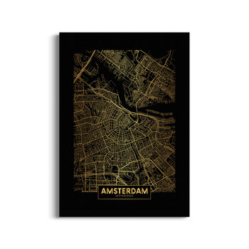 Obraz autorski HOMEPRINT Mapa Amsterdamu 20x30 cm - HOMEPRINT