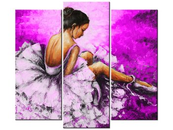 Obraz Balet w fiolecie, 3 elementy, 90x80 cm - Oobrazy