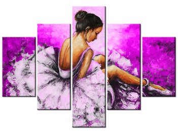 Obraz Balet w fiolecie, 5 elementów, 100x70 cm - Oobrazy