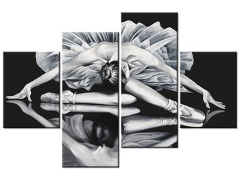 Obraz Baletnica w lustrzanym odbiciu, 4 elementy, 120x80 cm - Oobrazy
