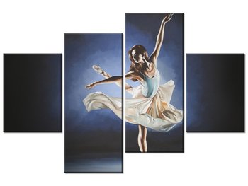 Obraz Baletnica w tańcu, 4 elementy, 120x80 cm - Oobrazy