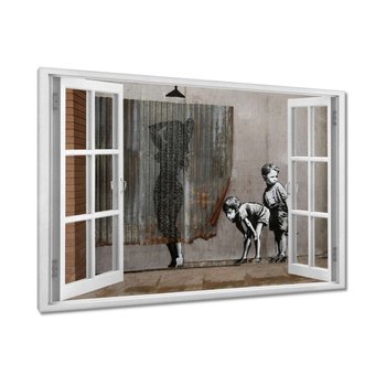 Obraz Banksy Chłopcy Prysznic, 60x40cm - ZeSmakiem