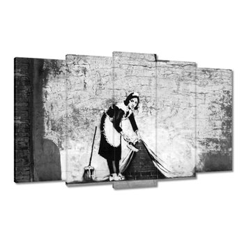 Obraz Banksy Pokojówka, 100x60cm - ZeSmakiem
