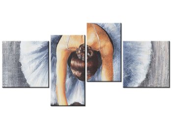 Obraz Błękitna baletnica, 4 elementy, 140x70 cm - Oobrazy