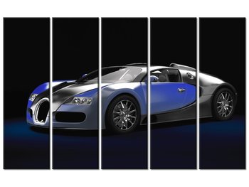 Obraz Błękitne Bugatti Veyron, 5 elementów, 100x63 cm - Oobrazy