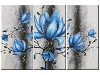Obraz Bukiet turkusowych magnolii, 3 elementy, 90x60 cm - Oobrazy