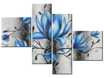 Obraz Bukiet turkusowych magnolii, 4 elementy, 100x70 cm - Oobrazy
